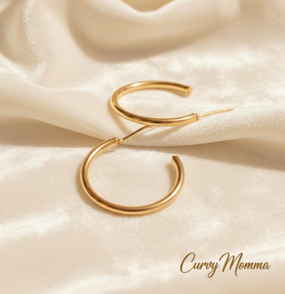 Vintage Golden Classic Hoop Earrings